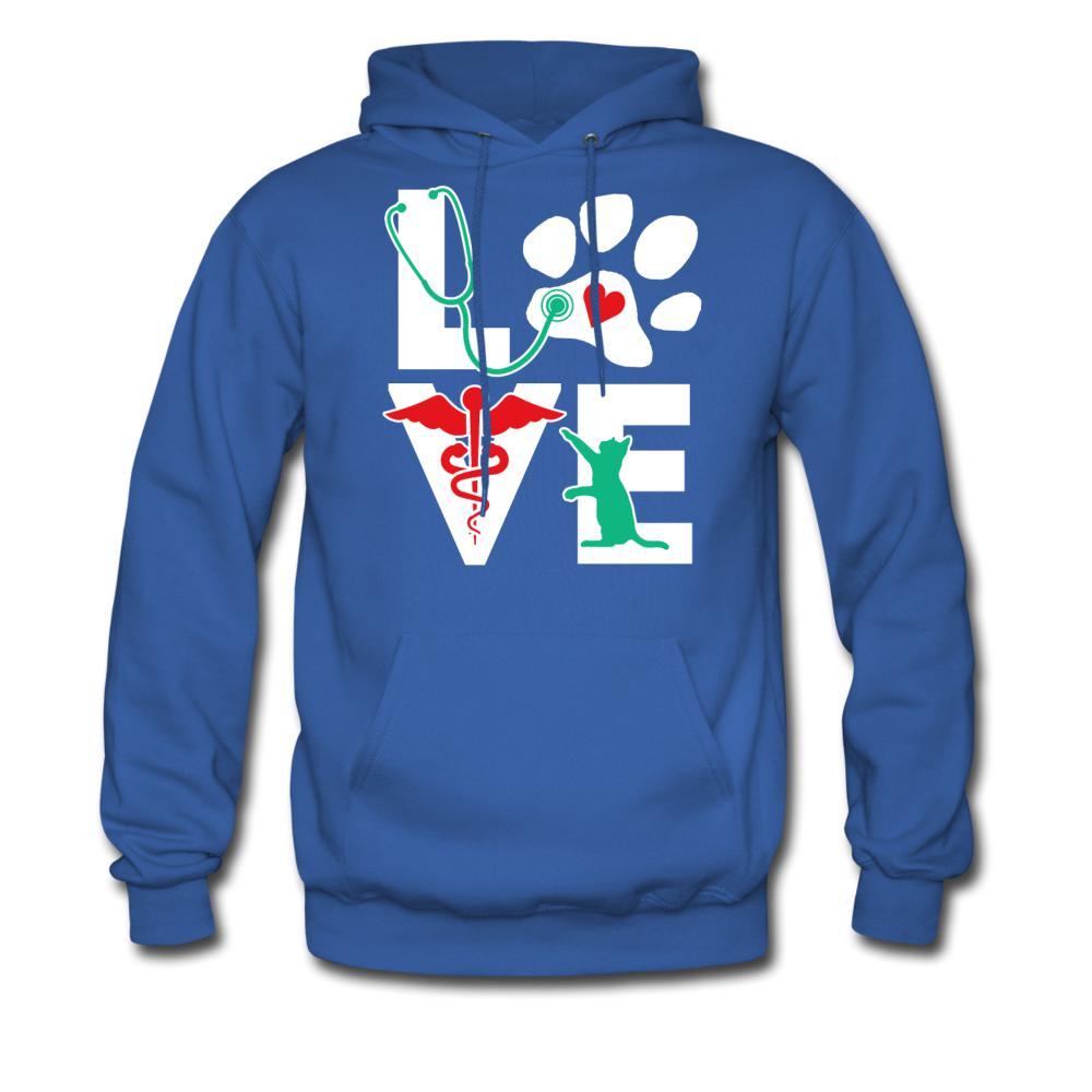 Love Veterinary Cat Unisex Hoodie-Men's Hoodie | Hanes P170-I love Veterinary