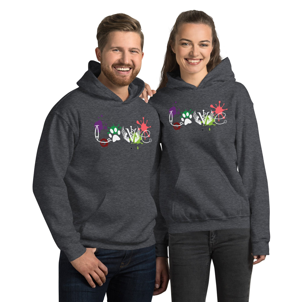 LOVE Veterinary Medicine Unisex Hoodie-Unisex Hoodie | Gildan 18500-I love Veterinary