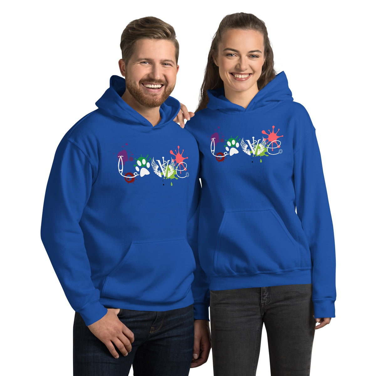 LOVE Veterinary Medicine Unisex Hoodie-Unisex Hoodie | Gildan 18500-I love Veterinary