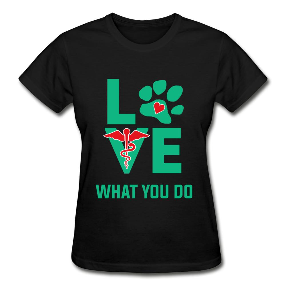 Love what you do Gildan Ultra Cotton Ladies T-Shirt-Ultra Cotton Ladies T-Shirt | Gildan G200L-I love Veterinary
