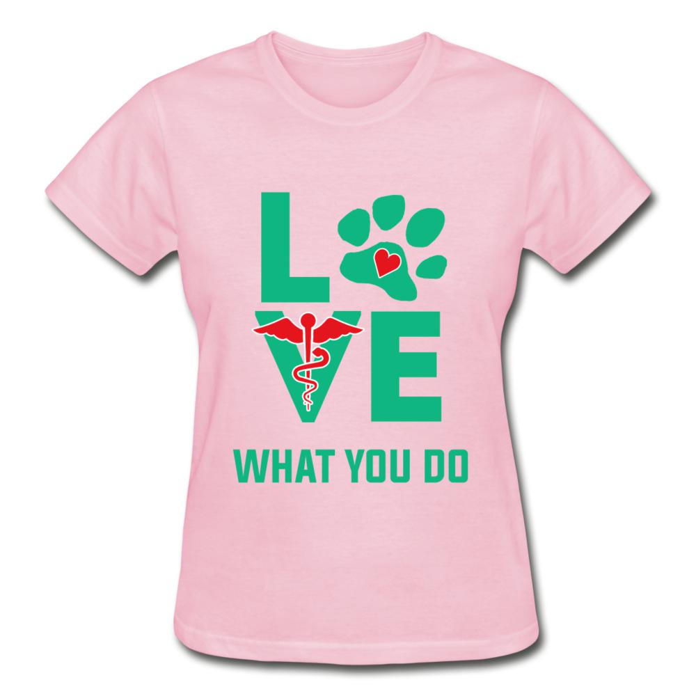 Love what you do Gildan Ultra Cotton Ladies T-Shirt-Ultra Cotton Ladies T-Shirt | Gildan G200L-I love Veterinary