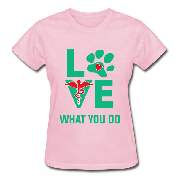 Love what you do Gildan Ultra Cotton Ladies T-Shirt-Ultra Cotton Ladies T-Shirt | Gildan G200L-I love Veterinary