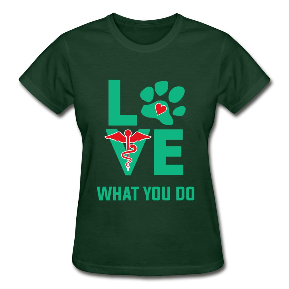 Love what you do Gildan Ultra Cotton Ladies T-Shirt-Ultra Cotton Ladies T-Shirt | Gildan G200L-I love Veterinary