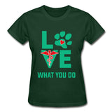 Love what you do Gildan Ultra Cotton Ladies T-Shirt-Ultra Cotton Ladies T-Shirt | Gildan G200L-I love Veterinary