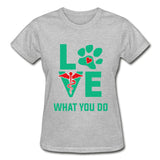 Love what you do Gildan Ultra Cotton Ladies T-Shirt-Ultra Cotton Ladies T-Shirt | Gildan G200L-I love Veterinary