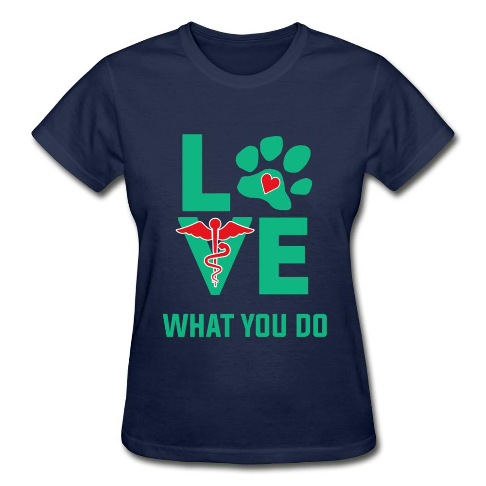 Love what you do Gildan Ultra Cotton Ladies T-Shirt-Ultra Cotton Ladies T-Shirt | Gildan G200L-I love Veterinary