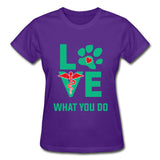 Love what you do Gildan Ultra Cotton Ladies T-Shirt-Ultra Cotton Ladies T-Shirt | Gildan G200L-I love Veterinary