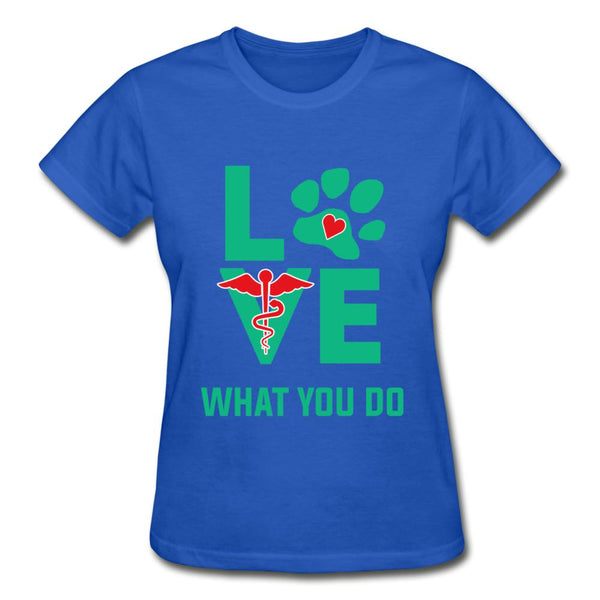 Love what you do Gildan Ultra Cotton Ladies T-Shirt-Ultra Cotton Ladies T-Shirt | Gildan G200L-I love Veterinary