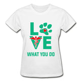 Love what you do Gildan Ultra Cotton Ladies T-Shirt-Ultra Cotton Ladies T-Shirt | Gildan G200L-I love Veterinary