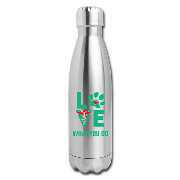 Love what you do Insulated Stainless Steel Water Bottle-Insulated Stainless Steel Water Bottle | DyeTrans-I love Veterinary