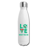 Love what you do Insulated Stainless Steel Water Bottle-Insulated Stainless Steel Water Bottle | DyeTrans-I love Veterinary