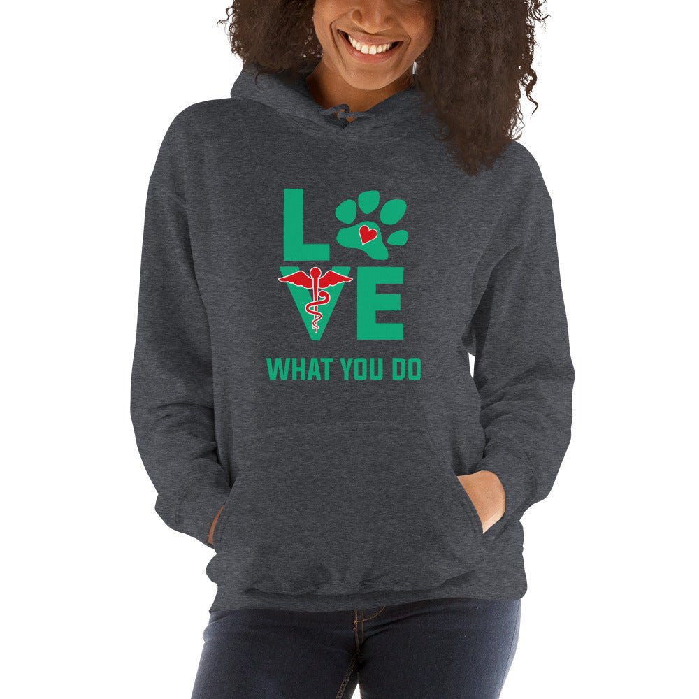 Love what you do Unisex Hoodie-Unisex Hoodie | Gildan 18500-I love Veterinary