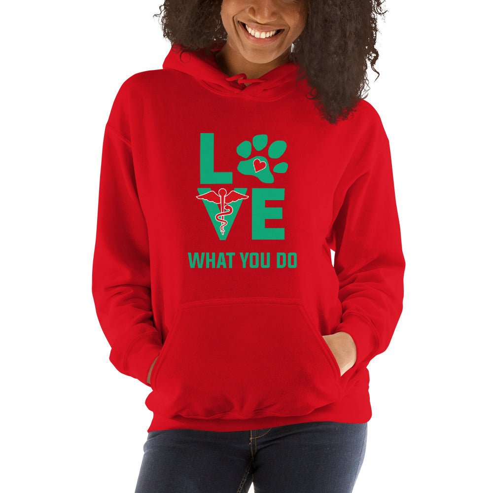 Love what you do Unisex Hoodie-Unisex Hoodie | Gildan 18500-I love Veterinary