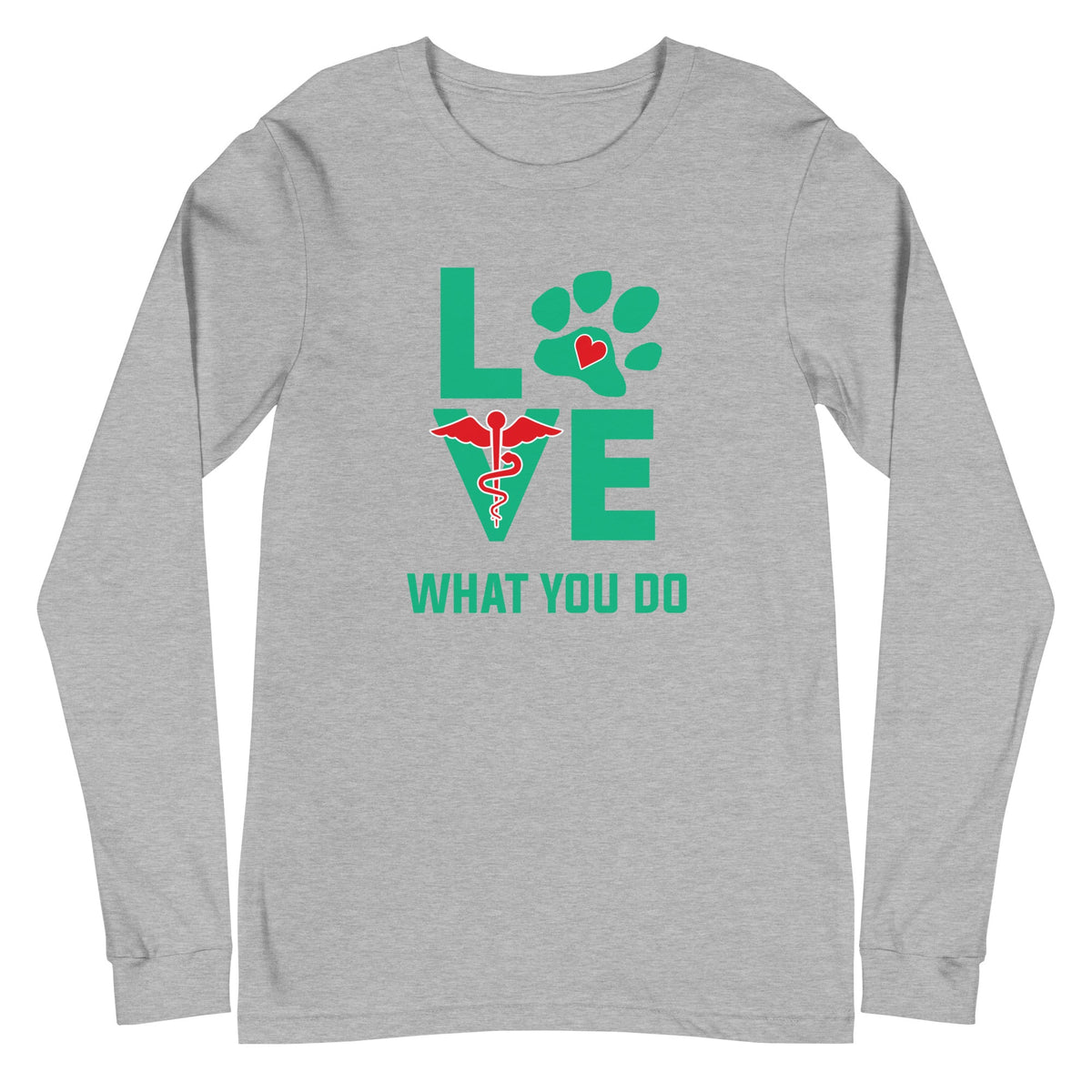 Love what you do Unisex Premium Long Sleeve T-Shirt-Unisex Long Sleeve Shirt | Bella + Canvas 3501-I love Veterinary