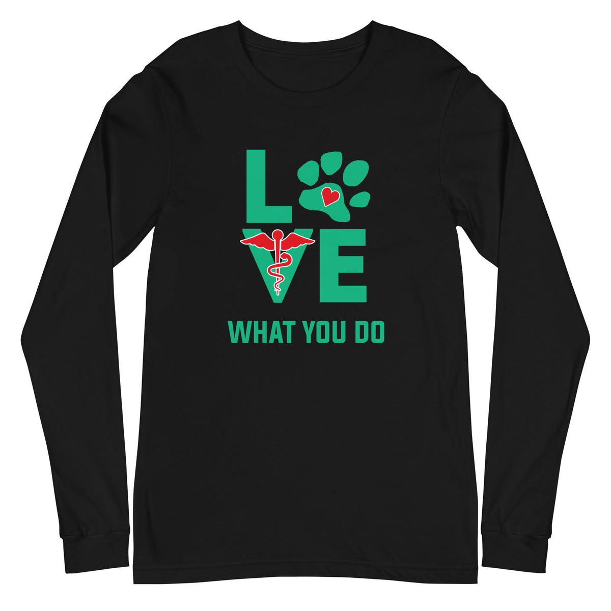 Love what you do Unisex Premium Long Sleeve T-Shirt-Unisex Long Sleeve Shirt | Bella + Canvas 3501-I love Veterinary