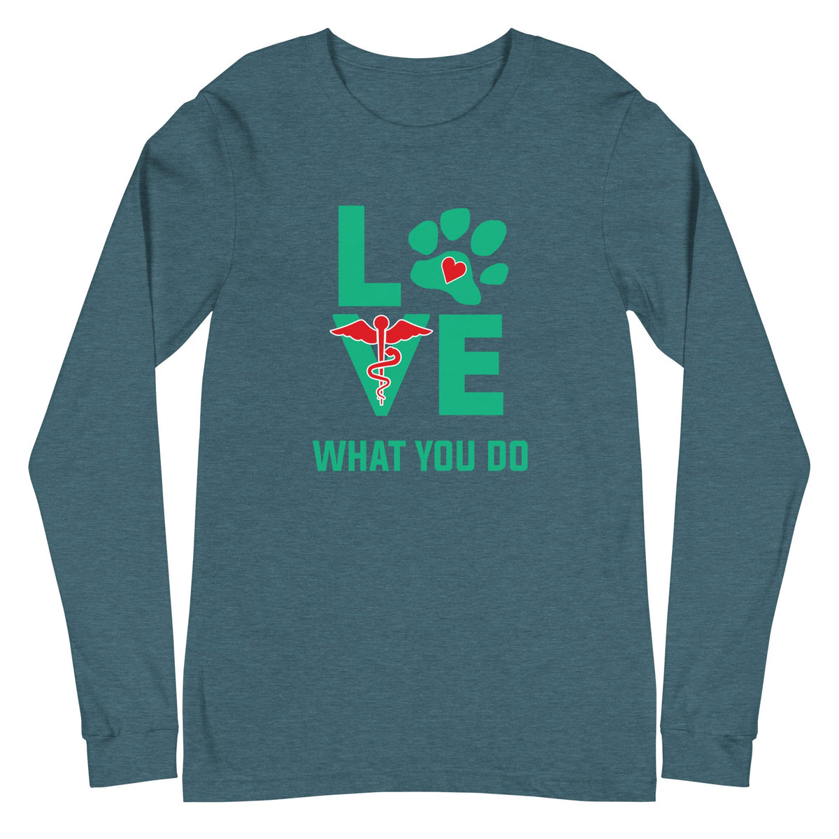Love what you do Unisex Premium Long Sleeve T-Shirt-Unisex Long Sleeve Shirt | Bella + Canvas 3501-I love Veterinary