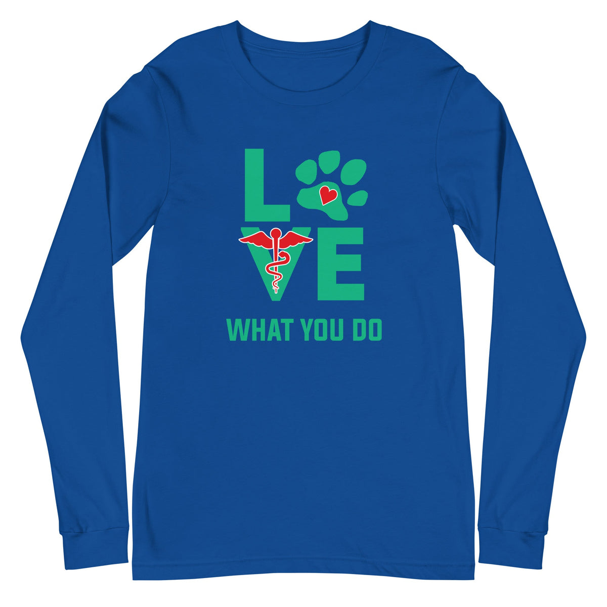 Love what you do Unisex Premium Long Sleeve T-Shirt-Unisex Long Sleeve Shirt | Bella + Canvas 3501-I love Veterinary