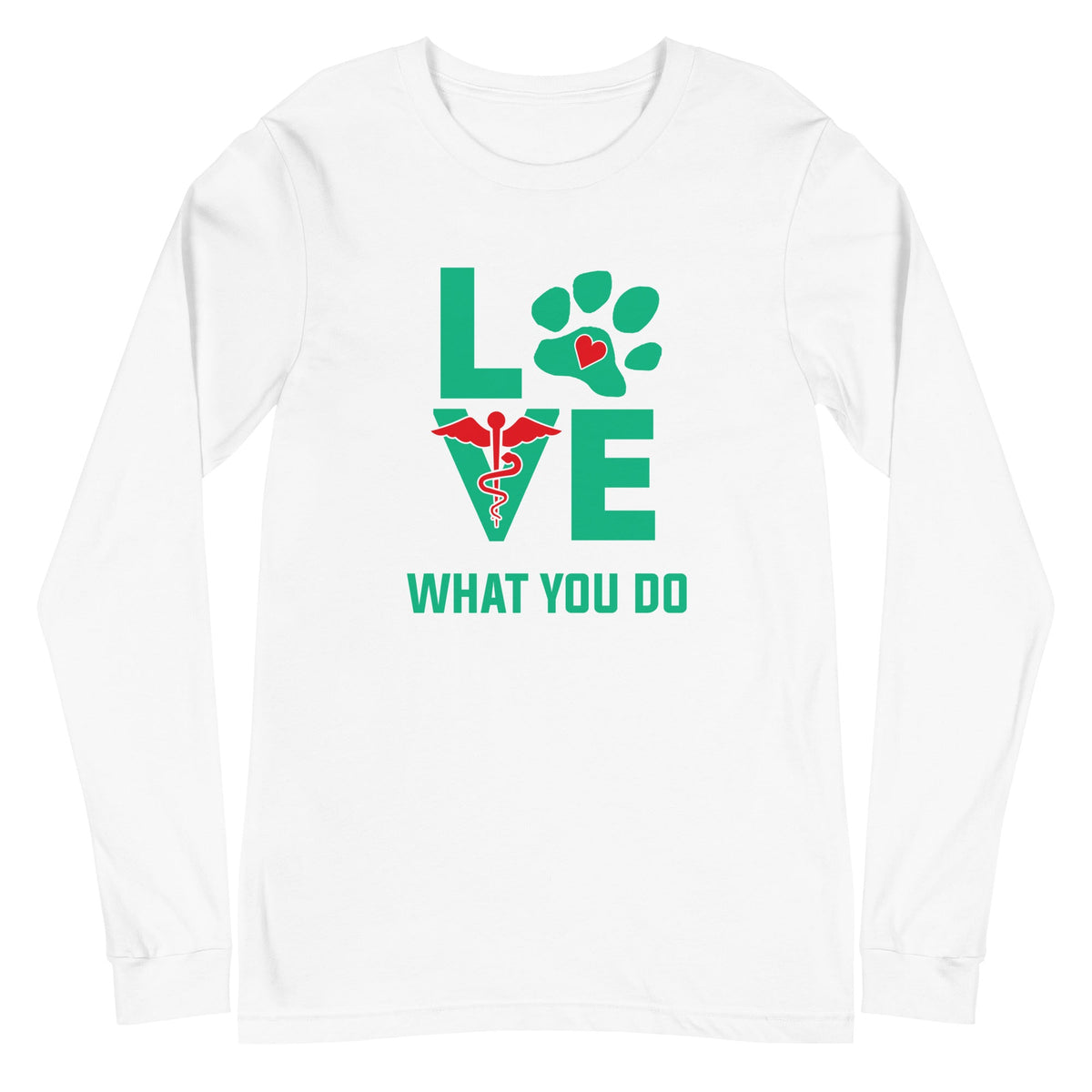 Love what you do Unisex Premium Long Sleeve T-Shirt-Unisex Long Sleeve Shirt | Bella + Canvas 3501-I love Veterinary