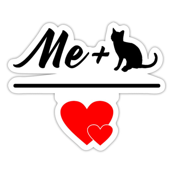Me + Cat = Love Sticker-Sticker-I love Veterinary