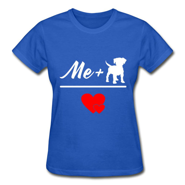 Me + Dogs = Love Gildan Ultra Cotton Ladies T-Shirt-Ultra Cotton Ladies T-Shirt | Gildan G200L-I love Veterinary
