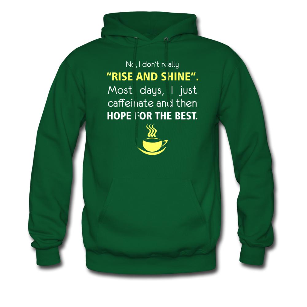 No, I don't really "rise and shine" Unisex Hoodie-Men's Hoodie | Hanes P170-I love Veterinary