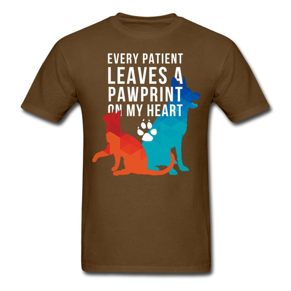 Every patient leaves a pawprint on my heart Unisex T-shirt-Unisex Classic T-Shirt | Fruit of the Loom 3930-I love Veterinary
