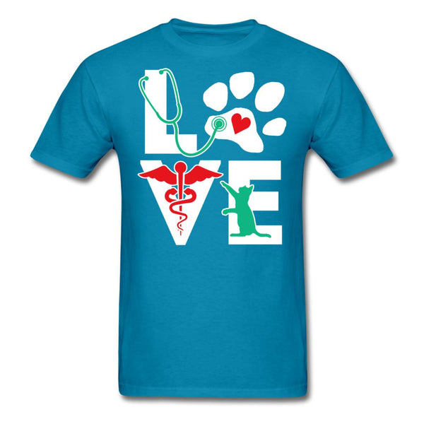 Love cat Unisex T-shirt-Unisex Classic T-Shirt | Fruit of the Loom 3930-I love Veterinary