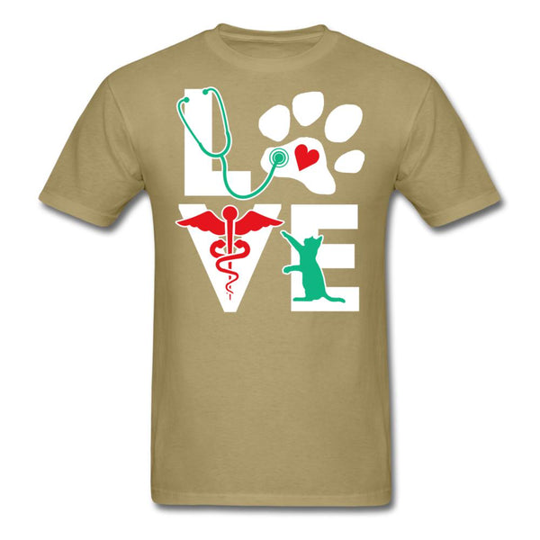 Love cat Unisex T-shirt-Unisex Classic T-Shirt | Fruit of the Loom 3930-I love Veterinary