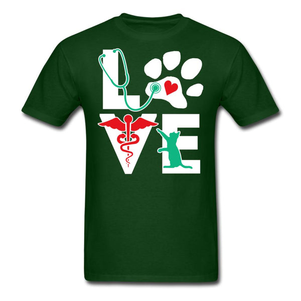 Love cat Unisex T-shirt-Unisex Classic T-Shirt | Fruit of the Loom 3930-I love Veterinary