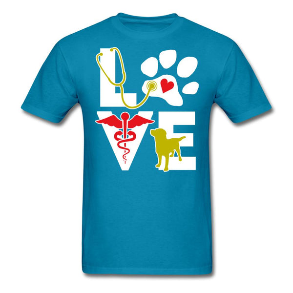 Love dog Unisex T-shirt-Unisex Classic T-Shirt | Fruit of the Loom 3930-I love Veterinary