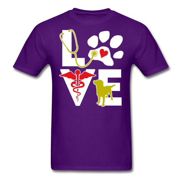 Love dog Unisex T-shirt-Unisex Classic T-Shirt | Fruit of the Loom 3930-I love Veterinary