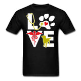 Love dog Unisex T-shirt-Unisex Classic T-Shirt | Fruit of the Loom 3930-I love Veterinary