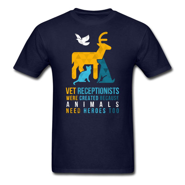 Vet receptionists were created because animals need heroes too Unisex T-shirt-Unisex Classic T-Shirt | Fruit of the Loom 3930-I love Veterinary