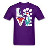 Veterinary Dog and Cat Unisex T-shirt-Unisex Classic T-Shirt | Fruit of the Loom 3930-I love Veterinary