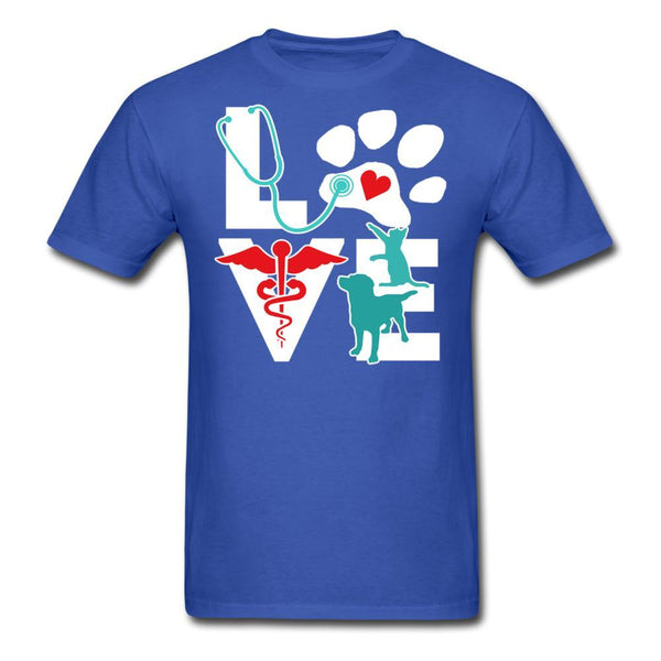 Veterinary Dog and Cat Unisex T-shirt-Unisex Classic T-Shirt | Fruit of the Loom 3930-I love Veterinary