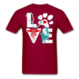 Veterinary Dog and Cat Unisex T-shirt-Unisex Classic T-Shirt | Fruit of the Loom 3930-I love Veterinary