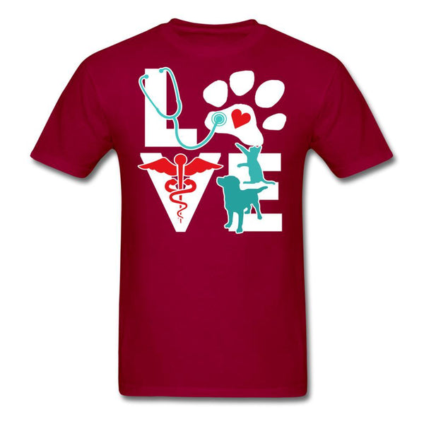Veterinary Dog and Cat Unisex T-shirt-Unisex Classic T-Shirt | Fruit of the Loom 3930-I love Veterinary