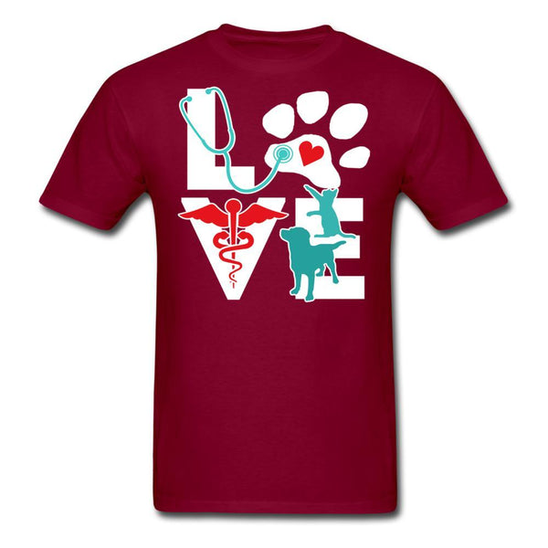 Veterinary Dog and Cat Unisex T-shirt-Unisex Classic T-Shirt | Fruit of the Loom 3930-I love Veterinary