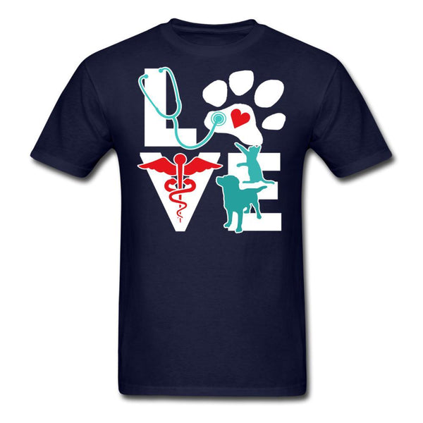 Veterinary Dog and Cat Unisex T-shirt-Unisex Classic T-Shirt | Fruit of the Loom 3930-I love Veterinary