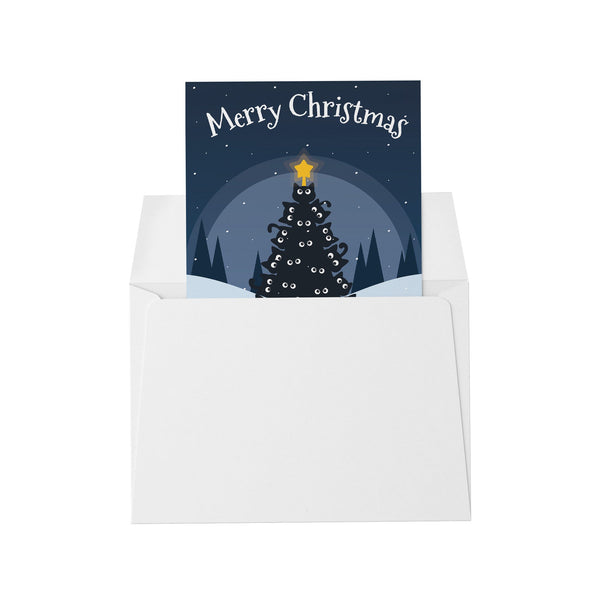 Merry Christmas Tree of Cats - Flat Card Set-Postcards-I love Veterinary