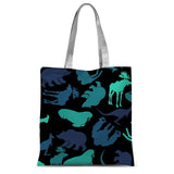 Moose, bear, kangaroo black pattern Classic Sublimation Tote Bag-Classic Sublimation Tote Bag-I love Veterinary