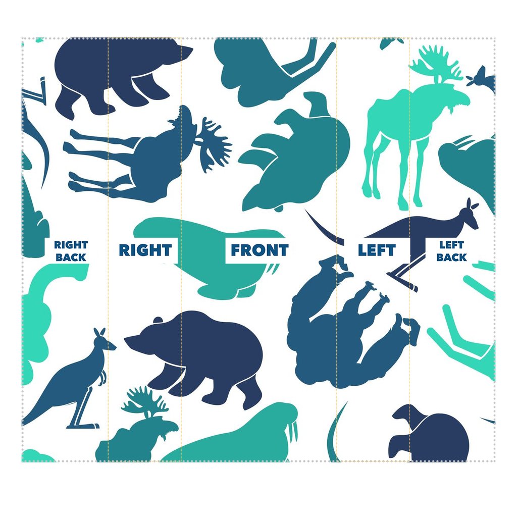 Moose, bear, kangaroo white pattern Sublimation Neck Gaiter-Sublimation Neck Gaiter-I love Veterinary