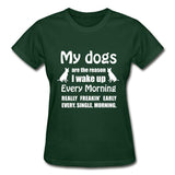 My dogs are the reason I wake up Gildan Ultra Cotton Ladies T-Shirt-Ultra Cotton Ladies T-Shirt | Gildan G200L-I love Veterinary