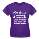 My dogs are the reason I wake up Gildan Ultra Cotton Ladies T-Shirt-Ultra Cotton Ladies T-Shirt | Gildan G200L-I love Veterinary