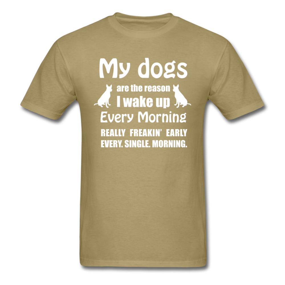 My dogs are the reason I wake up Unisex T-shirt-Unisex Classic T-Shirt | Fruit of the Loom 3930-I love Veterinary