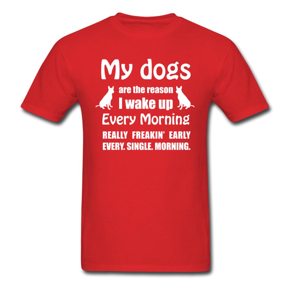 My dogs are the reason I wake up Unisex T-shirt-Unisex Classic T-Shirt | Fruit of the Loom 3930-I love Veterinary