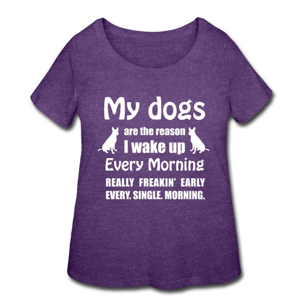 My dogs are the reason I wake up Women's Curvy T-shirt-Women’s Curvy T-Shirt | LAT 3804-I love Veterinary