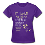 My fashion philosophy, Dogs Gildan Ultra Cotton Ladies T-Shirt-Ultra Cotton Ladies T-Shirt | Gildan G200L-I love Veterinary