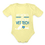 My Mom's an Awesome Vet Tech Baby Bodysuit / washed yellow-Organic Short Sleeve Baby Bodysuit | Spreadshirt 401-I love Veterinary