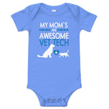 My Mom's an Awesome Vet Tech Baby short sleeve one piece-I love Veterinary
